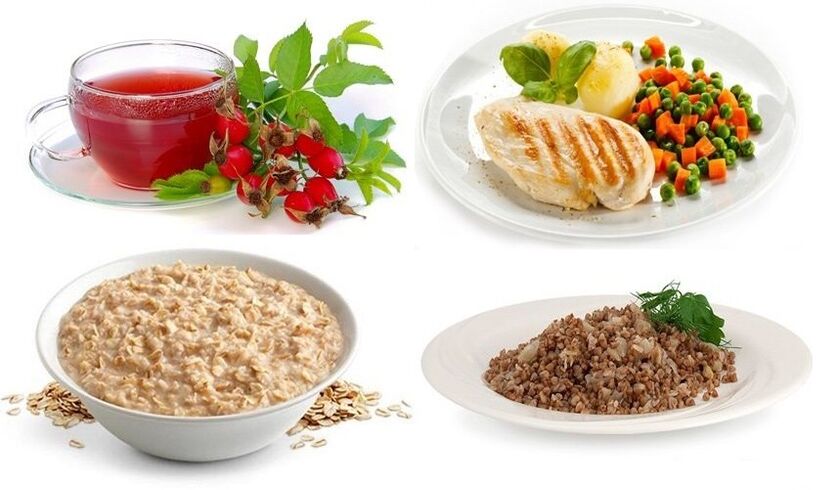 Τα πιάτα διαίτης για γαστρίτιδα περιλαμβάνονται στη θεραπευτική δίαιτα